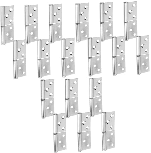 Mikikit 18 Stk Flaggenscharnier Anti-Sag-Gate-Kit Türscharniere abheben Fensterriegel Marinescharniere Fensterscharnier schrank scharnier kleine Scharniere Türbeschläge Rostfreier Stahl