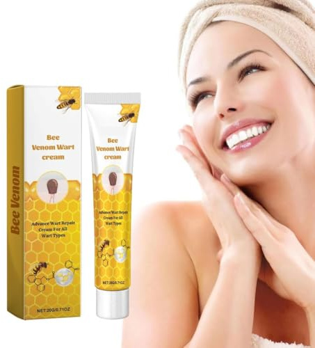 Tag Recede Pommade, Bee Venom Crème Venin D'abeille, Pommade pour L'élimination des Verrues et des étiquettes du Bee Venom, Adapté à Tous les Types de Peau (A-1ps)