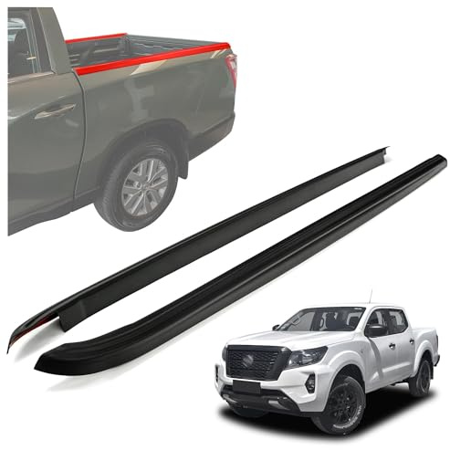 CHROMEMASTER Copertura per il Bordo del Cassone Pick-up Compatibile con Nissan Navara Double Cab 4D 2016-2022 Striscia Protettiva per il Bordo di Carico; Protezione Paraurti, Protezione Contro i Danni