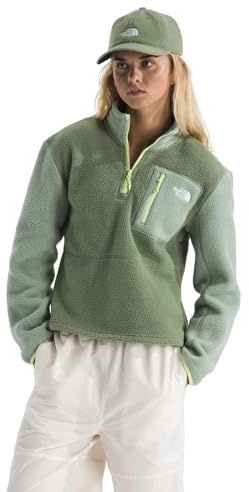 THE NORTH FACE Women YUMIORI 1/4 Zip Fleece 2025 Forest Olive/Dragonfruit/TNF Black