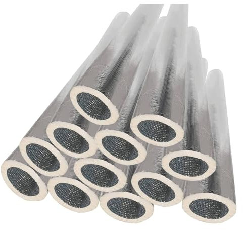 MRVAKDYDI Antifreeze Insulation Pipe Lagging, 12 Pieces Lagging Wrap ID 4/5 7/8 1 1-1/10 1-1/4 1-1/3 Pre Slit Self-Sealing Foam Pipe Covers for Plumbing Insulation Wrap(ID 32.0 mm=1-1/4)