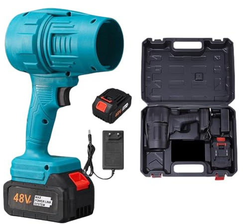 Soffiatore elettrico senza fili, potente, turbo spolverino portatile per giardino, cortile, , prato, auto, casa, neve, campeggio, batteria e caricabatterie inclusi