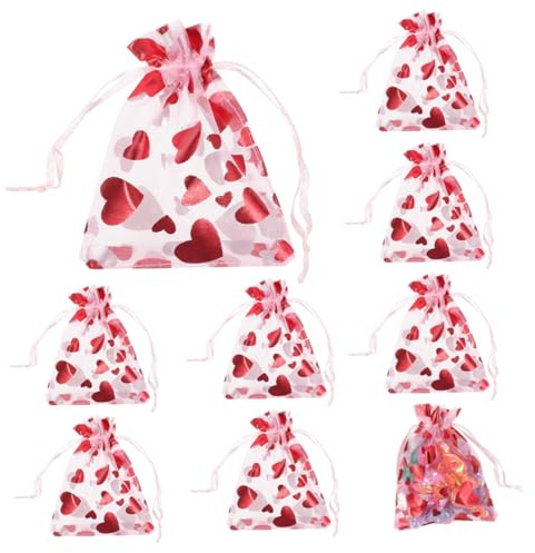 Beaupretty 50stücke Feine Mesh Kordelzugbeutel Klein Dekorative Organza Beutel Schmuckbeutel Geschenkbeutel Candy Verpackung Beutel