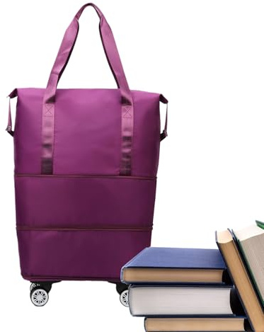 Duffelväska Med Hjul Organiserande Bagageväska | Vattentät Rullande Kabinhandbagage För Affärsresor, Campingresor, Shopping, Gym, Semester, Helger Och Resor