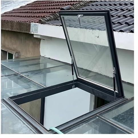 ZCXMNL Dachausstiegsfenster Dachfenster, Dachfenster for Unterirdische Beleuchtung, Doppelglasfenster, Notausstiegsabdeckung for Kleine Dachböden, Flächenbündige Sicherheitstür, 63 Größen(50x90cm)