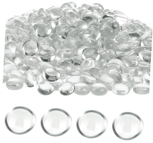 Cabilock Perles Plates Verre Transparentes Billes Décoratives Résistantes pour Aquarium Vases et Aménagement Paysager