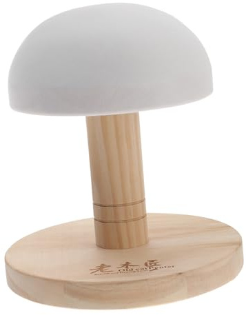 HIAKDOFT Table à Repasser Compacte En Tissu Pour Petites Zones, Tabouret Rond En Bois Gris, Accessoire De Repassage Adapté Aux Couturiers Et Utilisateurs De Défroisseur Vapeur