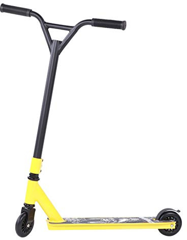 MasYosh Scooter Professionale Giallo, Scooter Acrobatico Leggero in Lega di Alluminio con Ruote in PU Ad Alta Elasticità, per Viaggi in Ufficio Scolastico in Città
