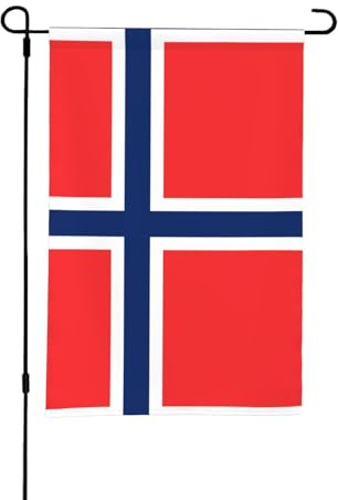 Banderas de jardín con estampado de bandera noruega, banderas de patio de doble cara para exteriores/interiores, hogar y decoración de fiestas, 12 x 18 pulgadas