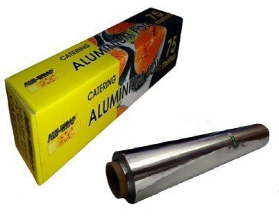 Thali Outlet® - 3 x Aluminium Kitchen Catering Foil 300mm x 75m with inbuilt Cutter - Catering Size