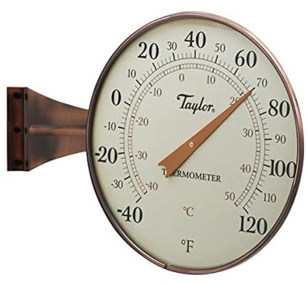 Taylor Precision Products 480BZ Heritage 21,6 cm Zifferblatt Außenthermometer, Kupfer