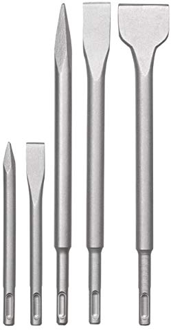 kwb SDS-Plus Meißel-Set für Bohrhammer - 5-teiliger Satz für Abbruch- und Renovierungsarbeiten - Robuster CR-Stahl - Praktischer Kunststoff-Koffer