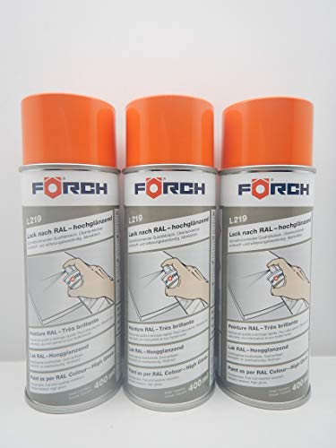 FORCH VERKEHRSORANGE ORANGE RAL 2009 Lack LACKSPRAY Spray SPRAYDOSE 400ML (3)