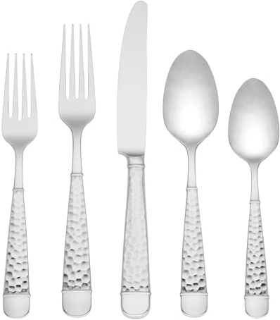 Lenox Eastwood 65-Piece Flatware Set, 12.45 LB, Metallic
