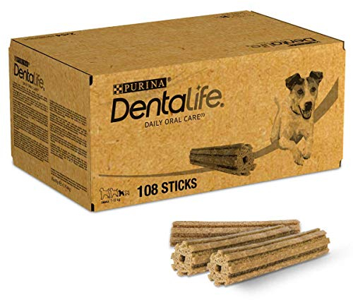 PURINA DENTALIFE Mini Hunde-Zahnpflege-Snacks reduziert Zahnsteinbildung, Huhn, kleine Hunde, 108 Sticks