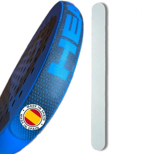 ZRZSports ZRZ | Protector Pala de Padel Básico Transparente Negro y Colores Rugoso Silicona | Cinta Raqueta de pádel con Proteccion Extra | Funda Adhesiva Pegatina Borde Pala (1 Transparente)