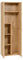 furni24 Holz Putzmittelschrank, Wäscheschrank aus Holz mit Türen, Kleiderschrank aus Holz, Garderobenschrank, Mehrzweckschrank, Schrank & Putzschrank, 2 Tür Mit Haken und 3 Regale, Eiche, 60x34x180cm