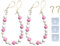 DASNTERED 1 Pair Natural Wood Bead Curtain Tie Backs, Curtain Tieback With Hooks, Gift Curtain Wood Drape Tiebacks for Home Offices, Living Rooms, Baby Tooms(Pink White)