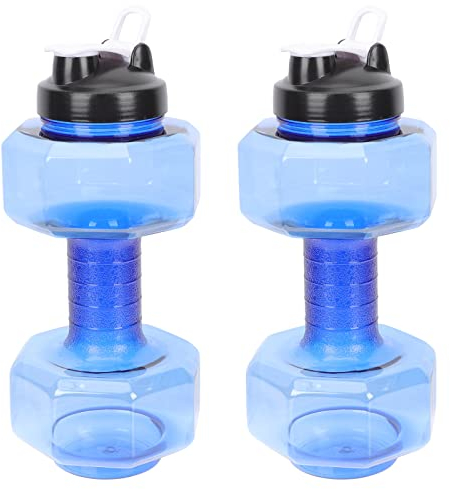2pcs Creative Dumbbell Shape Water Bottles Portable Sports Drinking Bottles