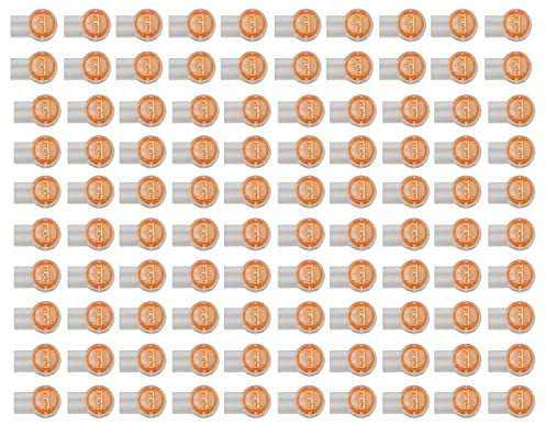 UY2 K2 Gell Connector ZZHXSM 100 Stück Wasserdicht Orange Klar Twin Blade 2 Draht Gel Filled Crimpverbinder für Telefon Netzwerk Leitung Verbindung