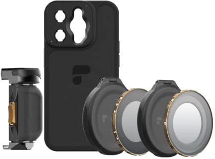PolarPro - LiteChaser iPhone 14 Pro - Filmmaking Kit - Inkl. iPhone 14 Pro Case - LiteChaser iPhone 14 Grip - VND 3-5 Filter - CP Filter - Für Mobile Content Creators