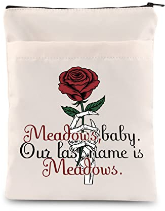 Dark Romance Buchhülle Rose Blume Buchhülle mit Reißverschluss Romantik Leser Geschenk Smut Bookish Geschenk (Meadows BM)