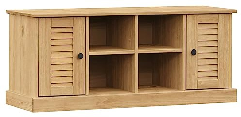 vidaXL Schuhbank VIGO 106x35x45 cm Massivholz Kiefer
