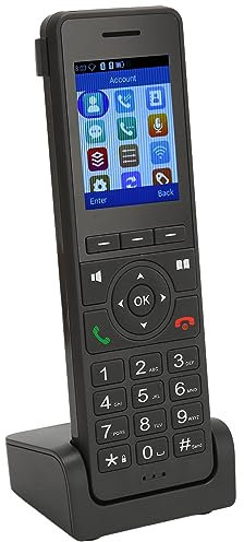 Lazmin112 Téléphone VoIP, Téléphone IP WiFi, Téléphone Fixe sans Fil Portable, Prise en du Réseau 4G, écran Couleur 2,4 Pouces, IEE802.11b/g/n, pour Bureau d'affaires,