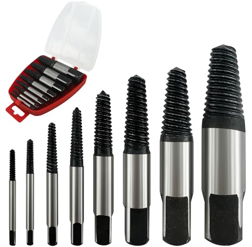Juego de extractores de tornillos, herramientas de desenroscar tornillos, juego de destornilladores izquierdos, extractor de tornillos, Para Tornillos Rotos o Dañados