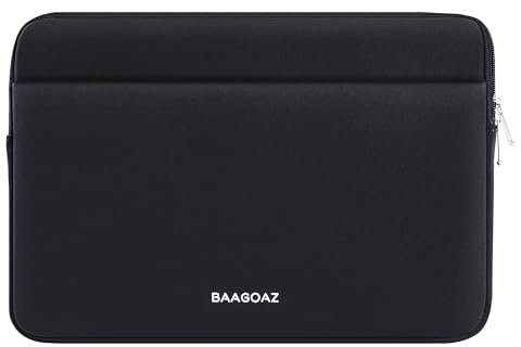 BAAGOAZ Funda para Portátil 14 Pulgadas, Bolsa Protectora Ordenador, Negro | Compatible con 14 Ordenador Portátil Chromebook Ultrabook Notebook Netbook Computer PC Laptop
