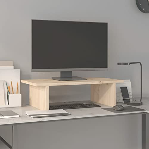 ZEYUAN Monitorständer 50x27x15 cm Massivholz Kiefer, Monitor Erhöhung, Schreibtischaufsatz, Monitor Erhöhung Schreibtisch, Bildschirm Erhöhung, Schreibtisch Regalaufsatz - 813974