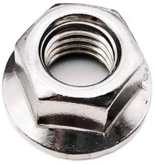 2/5/10/25 Stück M3 M4 M5 M6 M8 M10 M12 Edelstahl Sechskant Sechskantkopf gezackte Spinlock Flanschmutter Kontermutter(M12 2pcs)