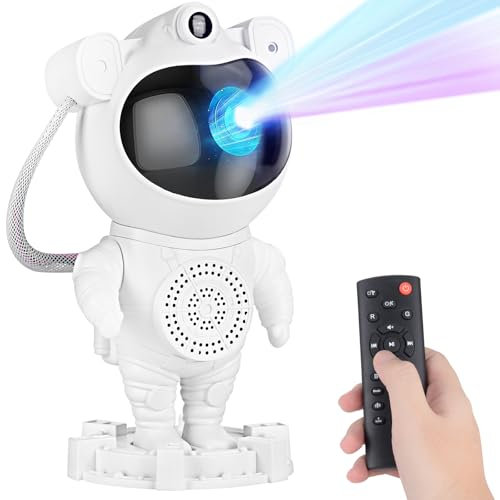 Tessitop Galaxy Projector, Kids Night Light, White Noise Astronaut Galaxy Projector with Timer, Night Light Projector 360° Adjustable with Remote, Galaxy Projector for Bedroom