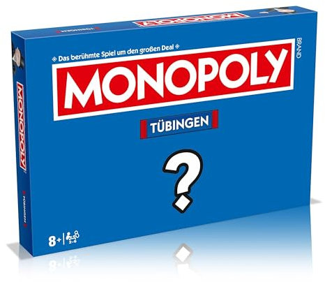 Winning Moves Monopoly Tübingen Edition - Monopoly Städte-Edition - Familienspiele Strategie Brettspiele Tübingen - 2+ Spieler ab 8+ Jahren - Deutsch
