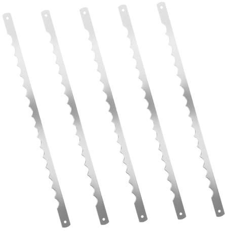 OKUMEYR 5pcs Serrated Knife Slicing Blade Stainless Steel Bread Knife Replacement Blades for Slicer for Cake Pizza Toast Tart