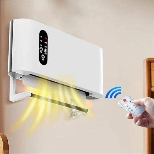 Chauffage mural for salle de bain,chauffage électrique en céramique PTC 2000 W avec minuterie et télécommande,chauffage portable avec porte-serviettes,protection contre la surchauffe for salle de bain