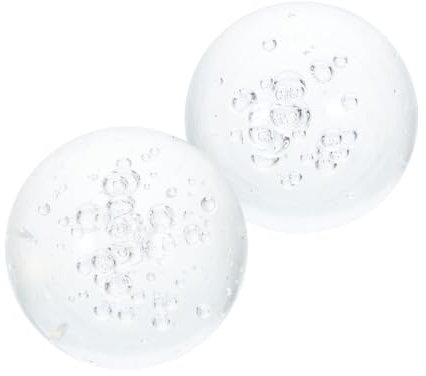 Yardwe Fontana Decorativa in con Bolle E Roccia Accessori per Acquari Fermacarte in Cristallo Meditazione E Uso Decorativo 2 Pezzi
