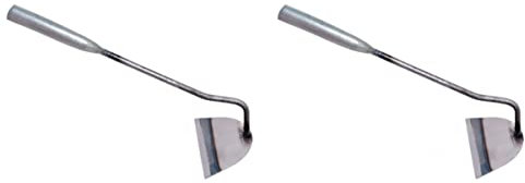SUPVOX 2 Pz Piccone con Manico in Ferro artefatto Rastrello rastrelli Mini diserbo Kit Giardinaggio Kit da Giardinaggio Zappa per piantare Zappa Portatile Acciaio Inossidabile Silver
