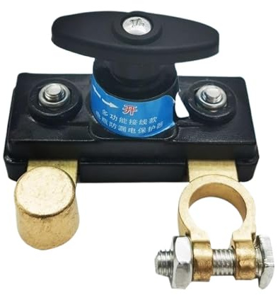 Bouton de déconnexion de la batterie - outil de coupure de batterie RV - Déconnexion de coupe imperméable 12/24 V Batterie de voiture Débrancher la batterie automobile Débrancher la batterie Débranche
