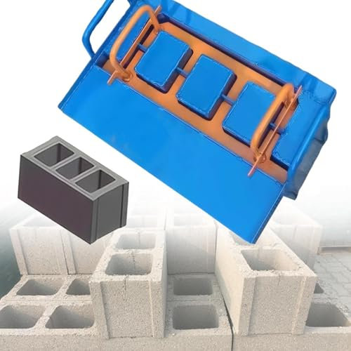 Máquina Formadora Bloques Cemento, Máquina Eléctrica Hacer Huecos, Formado Rápido En 45 S, Frecuencia Vibración 212 Veces/Min, 30 Ladrillos/H, Moldes Personalizables