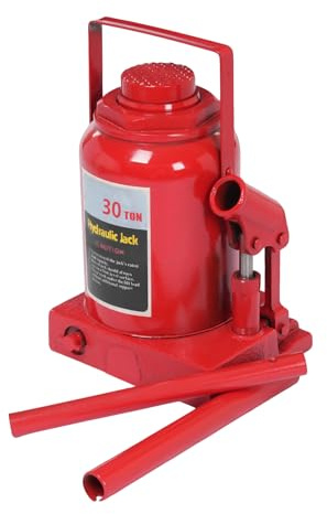 Hydraulic Bottle Jack 30Ton, Hydraulic Stubby Low Profile Welded Bottle Jack, High/Low-Temperature Resistance Heavy Duty Hydraulic Air Jack for Cars, Trucks, SUVs (30T/ 66138 lbs)