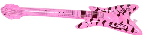Cabilock Instrumento De Rock Inflable Guitarra Para Fiestas y Decoración De Cumpleaños y Accesorios Inflables Instrumento Musical Para Fotos y