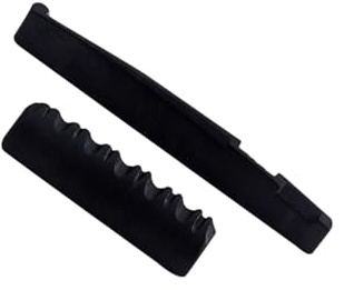 Gitarrensattel und Stegsattel Ersatz für Gitarre, Schwarz Kunststoff | Ersatz Stegsattel und Sattel, Passend für Gitarre, Leicht zu Schneiden, Modell Gl703