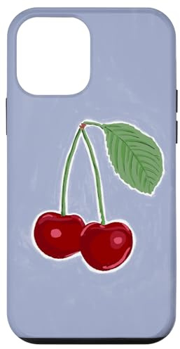Ciliegie dipinte su lilla Custodia per iPhone 12 mini