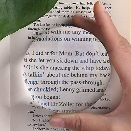 Magnifier Dome Magnifying Glass Paperweight 60mm Made from K9 Crystal Glass Ergonomic Magnifier Great for Reading Books Maps Documents More for Home and Office Magnification Interest