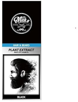 Natural Hair and Beard Dye, 500ml, Long-lasting Grey Coverage, Gentle Formula (Black)