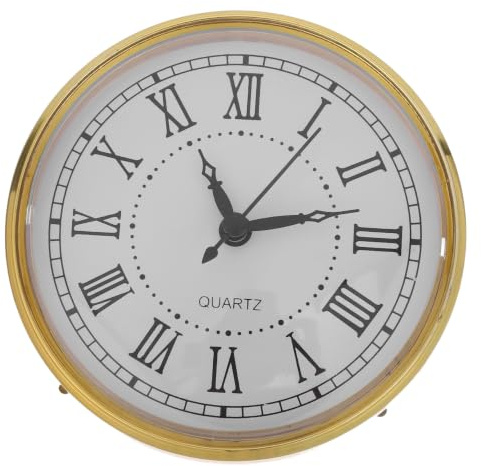 NUOBESTY Inserto De Reloj De Cuarzo Silencioso Redondo 4.33 in con Números Romanos Repuesto para Reloj De Pared Accesorio para Decoración Vintage De Oficina Y Dormitorio DIY