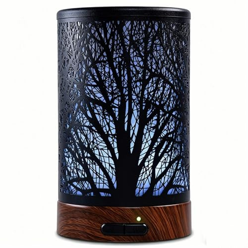 Aroma Diffuser Elektrischer Diffusor für ätherische Öle 150ML Ultraschall Aromatherapie Öle Diffusor Luftbefeuchter aus Metall mit 7 wechselnden Farben automatischer Geschenk für Frauen
