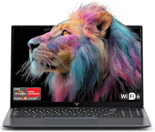 Tivique Portátil AMD Ryzen 5 7430U 15,6 Pulgadas 16GB DDR4 512GB NVMe SSD | AMD Laptops Ordenador Portátil Gaming Laptops, Teclado Numérico WiFi 6 HDMI Type-C USB-3.2 Cámara Web Ultra Laptops