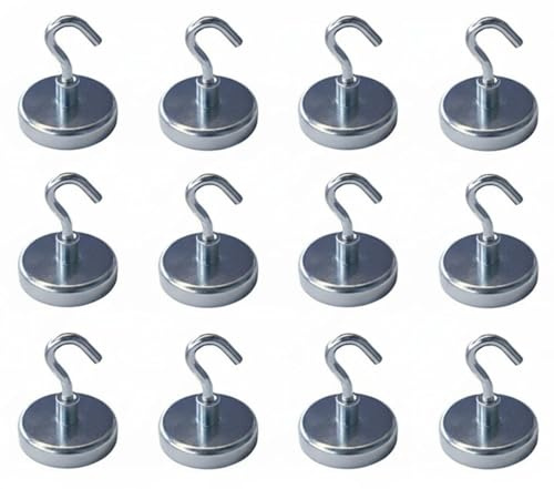 Provance 12 Stück Magnethaken - Halter mit Traglast von bis zu 6 kg 35x7mm